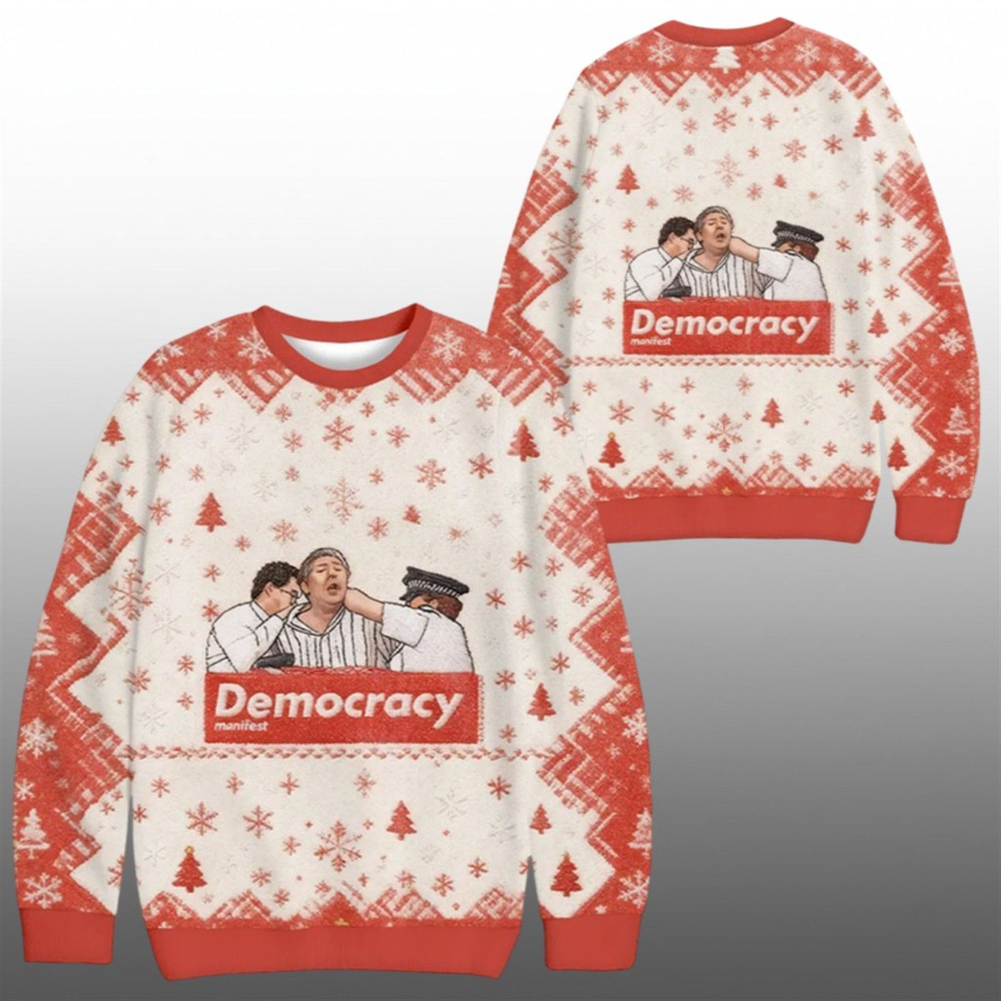 2026 This Is Democracy Manifest Ugly Christmas Sweater - Moonbestprint