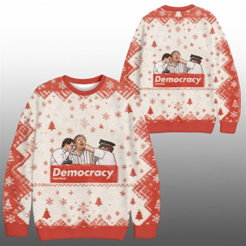 2026 This Is Democracy Manifest Ugly Christmas Sweater - Moonbestprint
