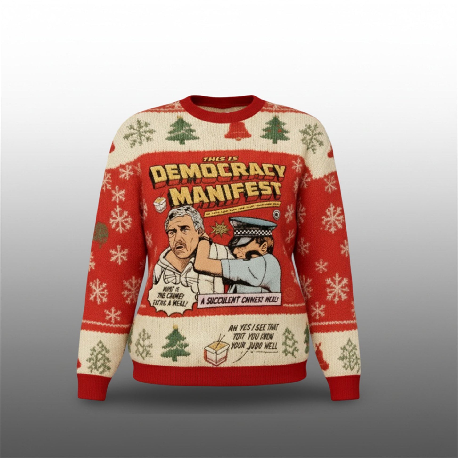 2026 Christmas This is Democracy Manifest Ugly Sweater - Moonbestprint