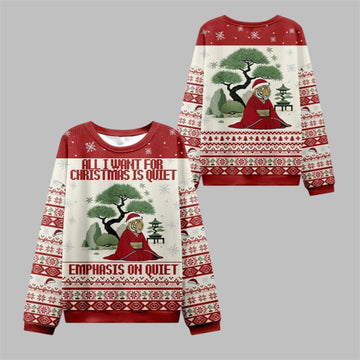 2026 Christmas Tigers Emphasis On Quiet Ugly Sweater - Moonbestprint