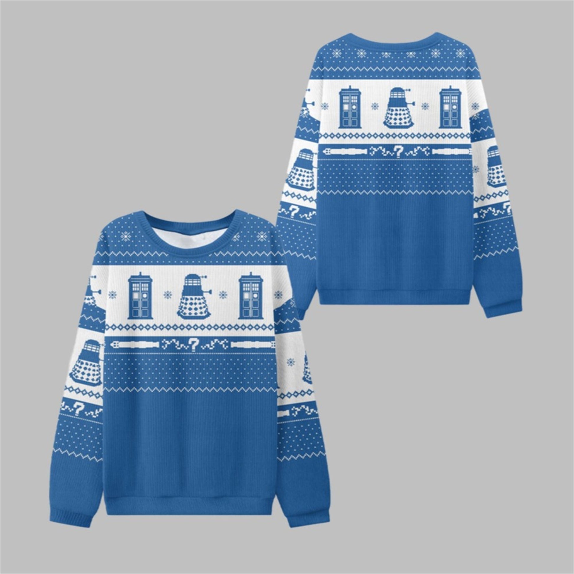 2026 Christmas Time Traveler TARDIS Ugly Sweater - Moonbestprint