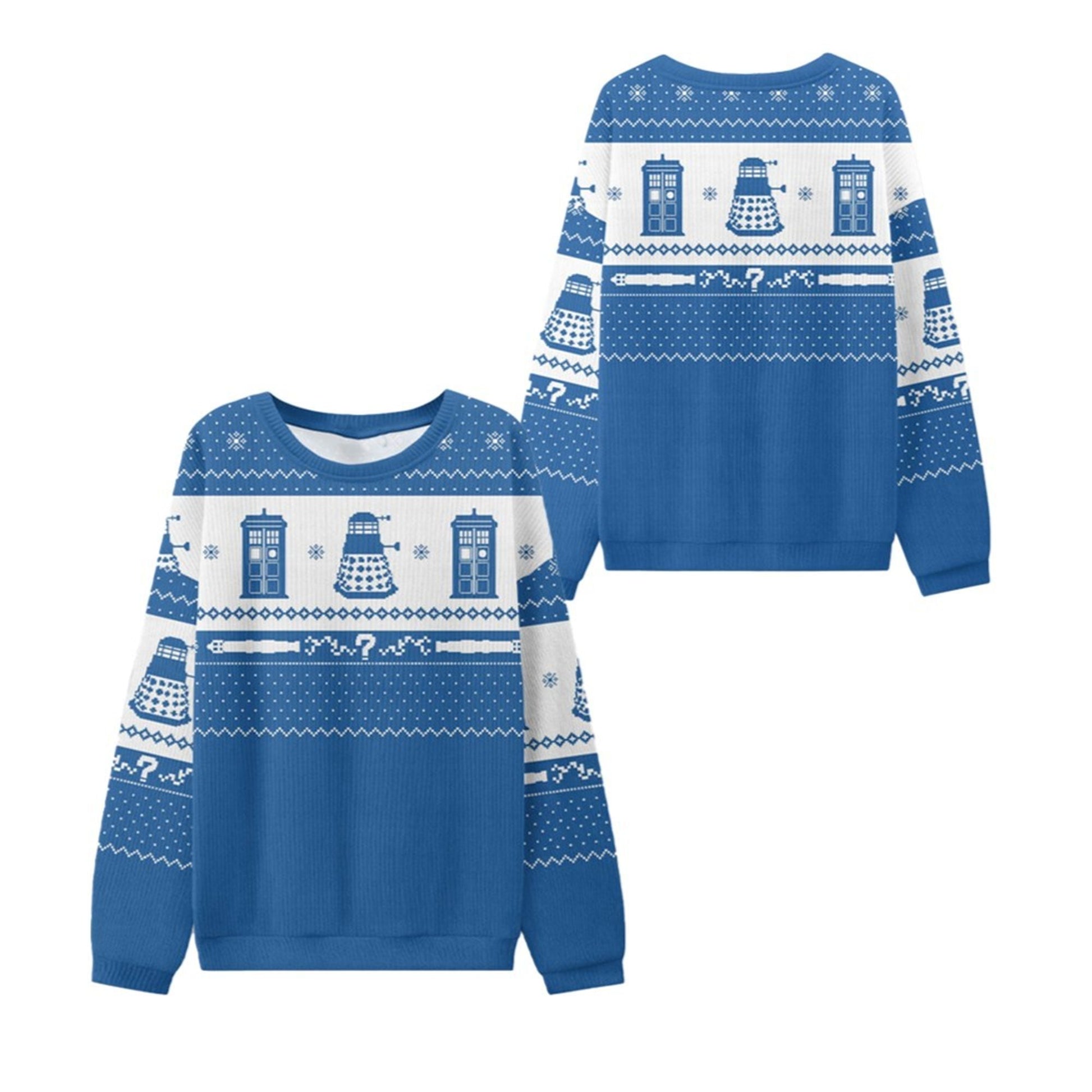 2026 Christmas Time Traveler TARDIS Ugly Sweater - Moonbestprint