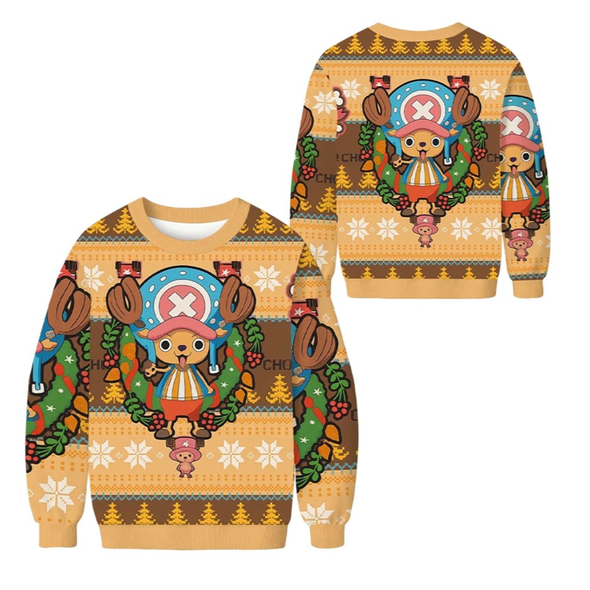 2026 Christmas Tony Chopper One Piece Ugly Sweater - Moonbestprint