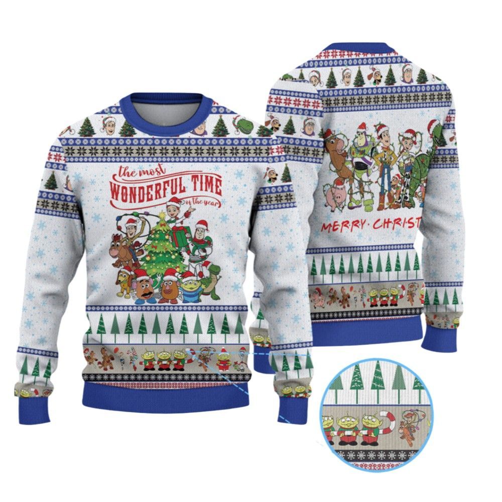 2026 Christmas Toy Story The Most Wonderful Time Of The Year Ugly Sweater - Moonbestprint