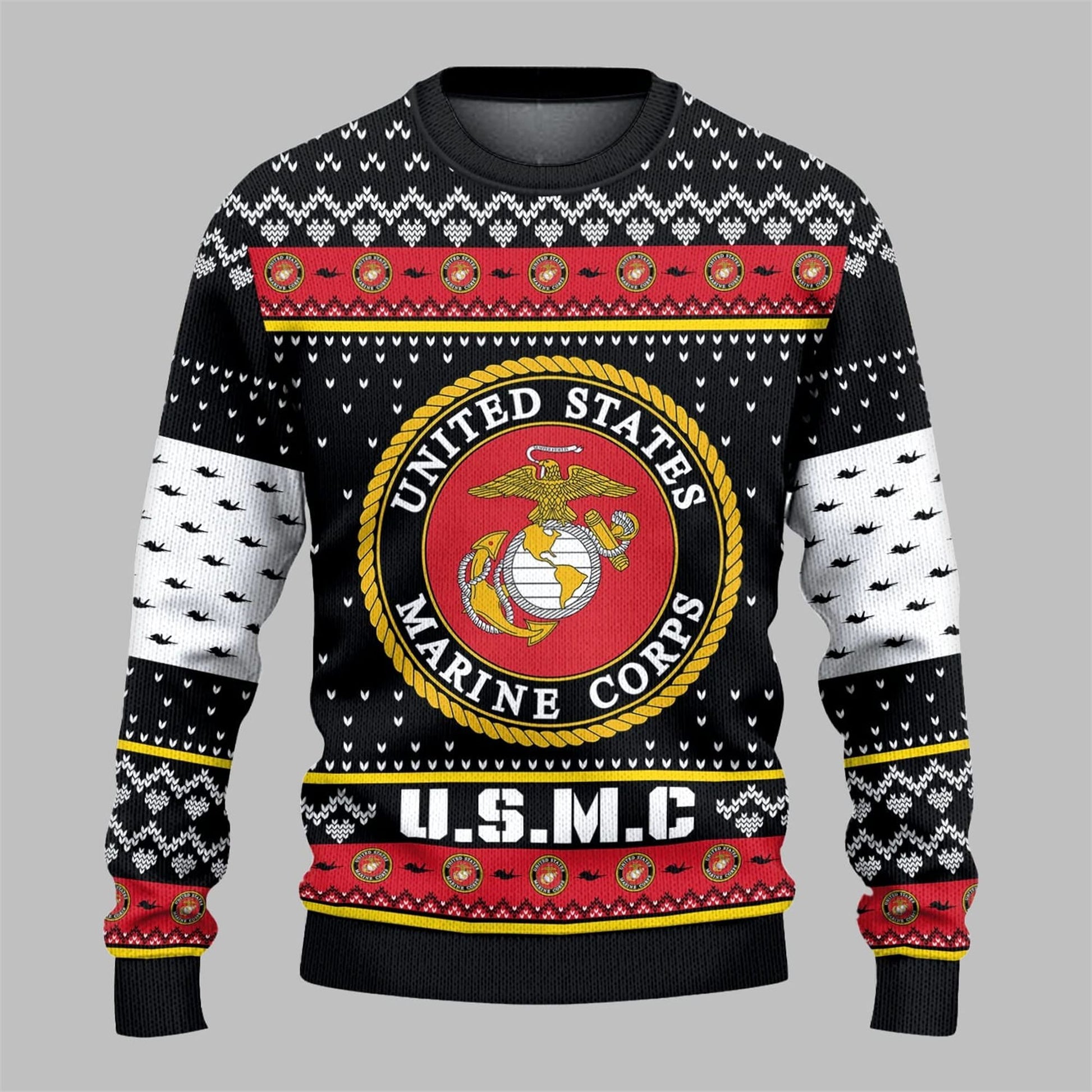 2026 Christmas US MARINES USMC Ugly Christmas Sweater - Moonbestprint