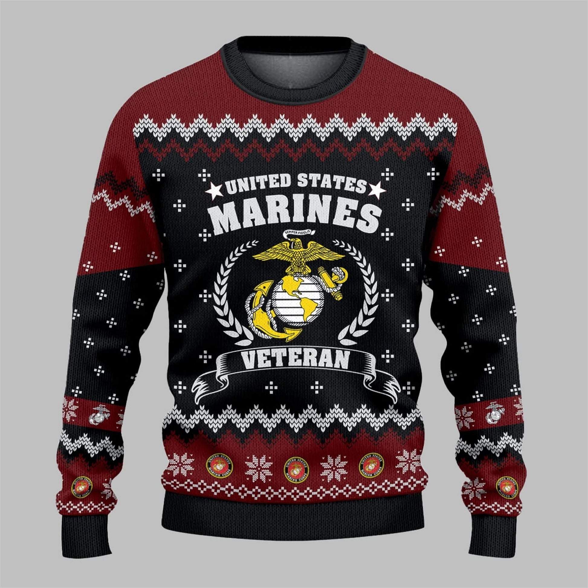 2026 Christmas US MARINES Veteran USMC Ugly Sweater - Moonbestprint
