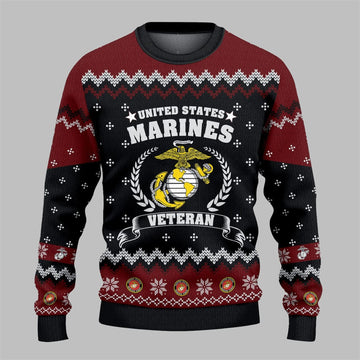 2026 Christmas US MARINES Veteran USMC Ugly Sweater - Moonbestprint