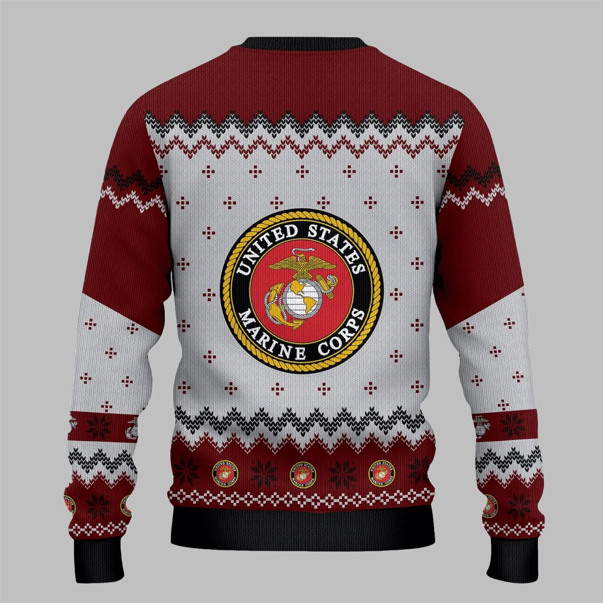 2026 Christmas US Marine Veteran Ugly Sweater - Moonbestprint