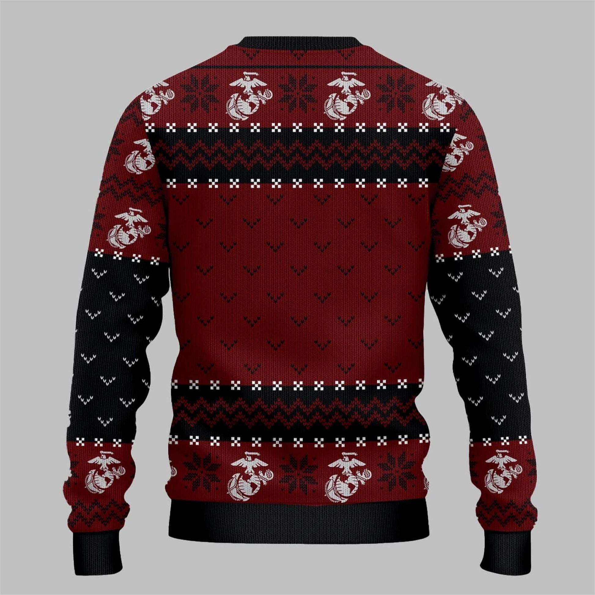 2026 Christmas US Marines Proudly Server Ugly Sweater - Moonbestprint