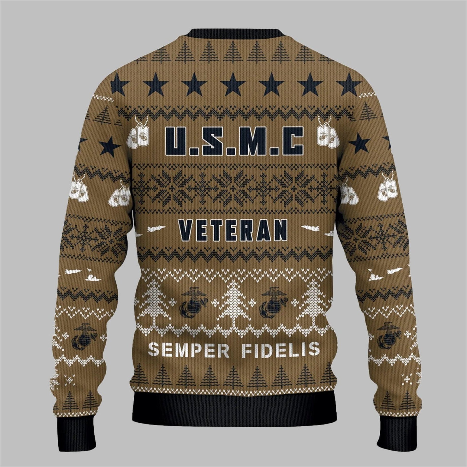 2026 Christmas USMC Semper Fi Ugly Sweater - Moonbestprint
