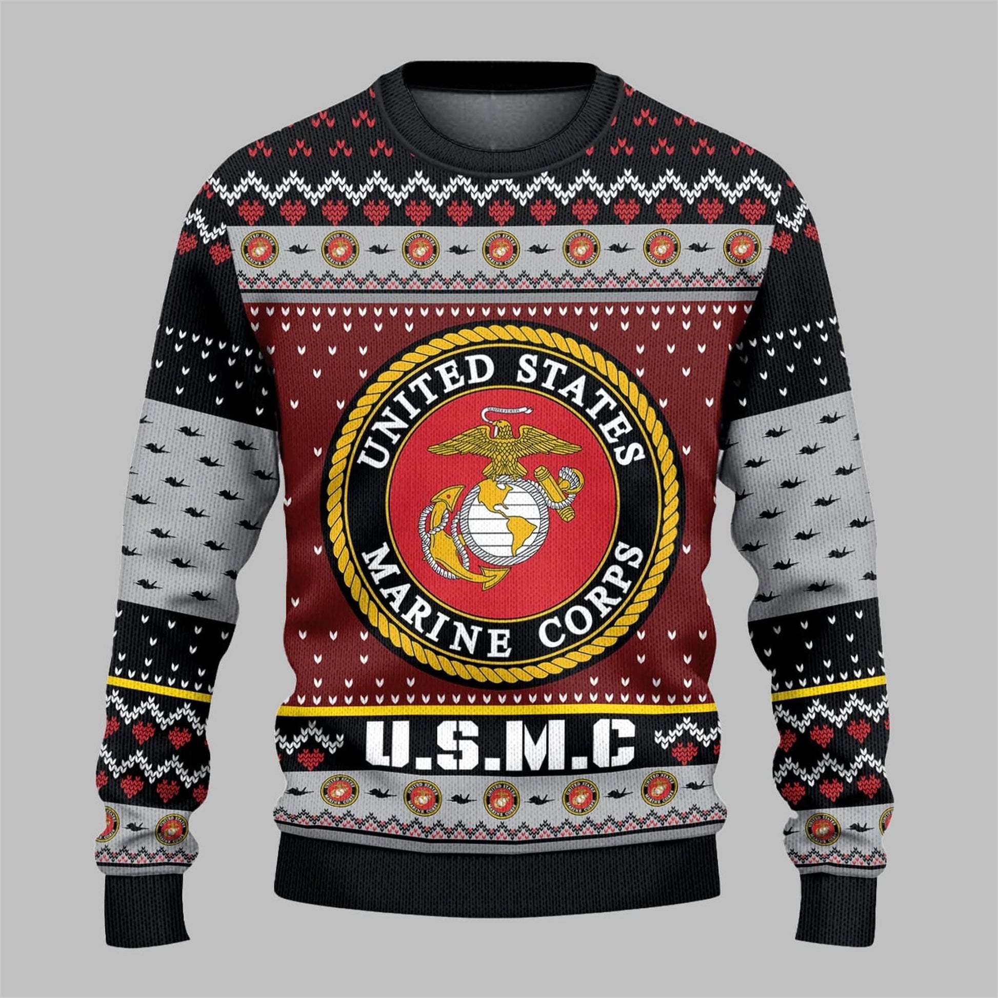2026 Christmas USMC Ugly Christmas Sweater - Moonbestprint
