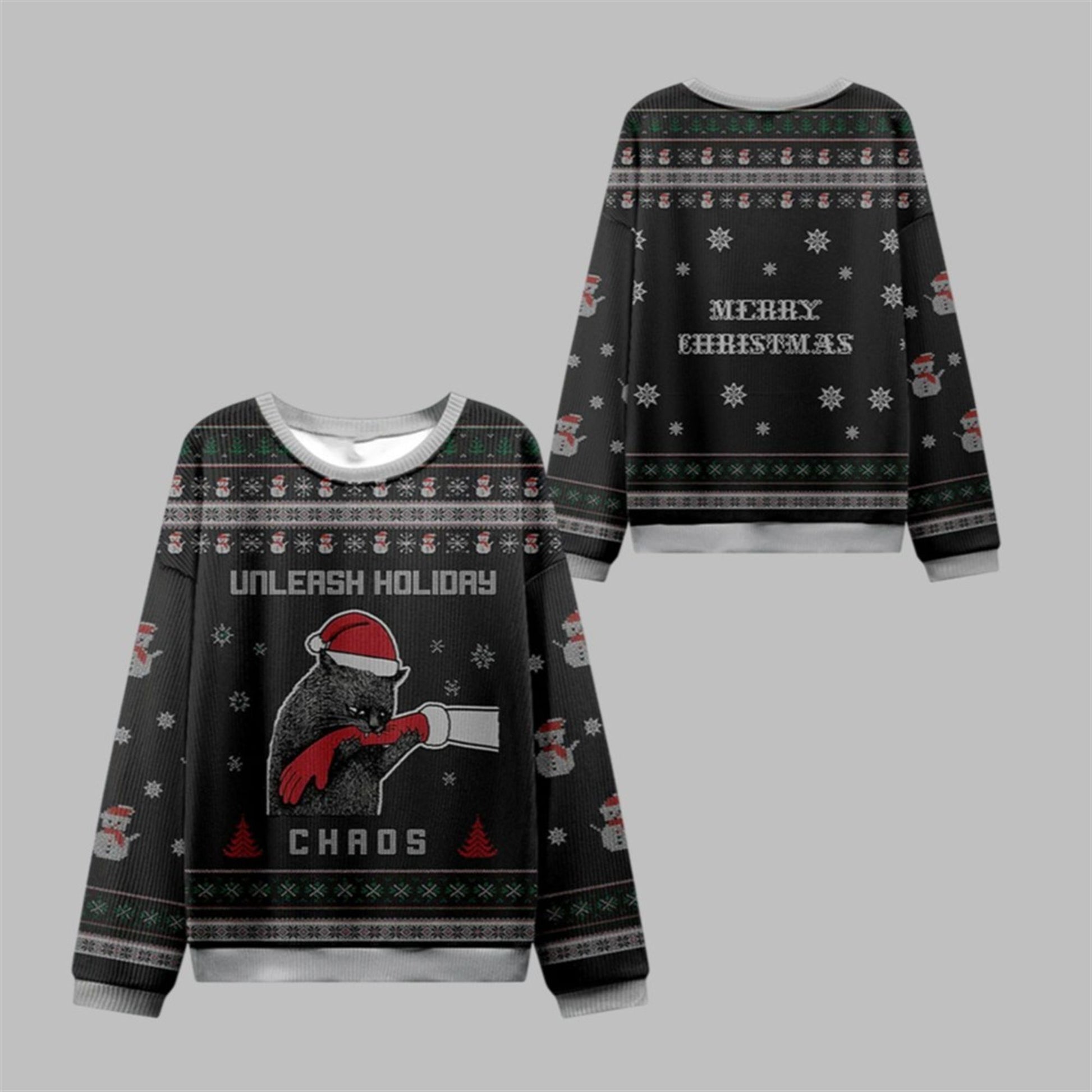 2026 Christmas Unleash Holiday Chaos Ugly Sweater - Moonbestprint