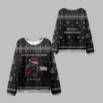 2026 Christmas Unleash Holiday Chaos Ugly Sweater - Moonbestprint