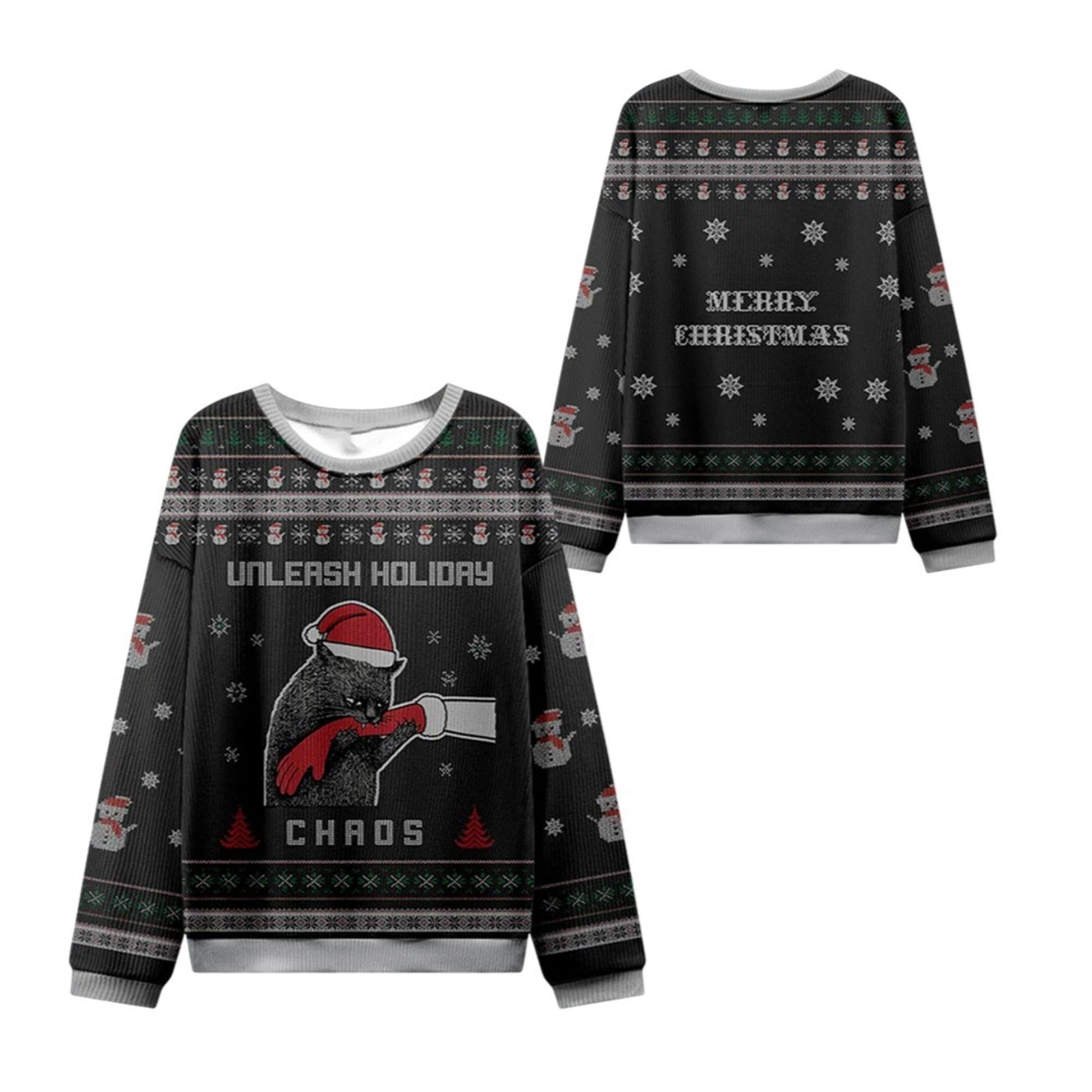 2026 Christmas Unleash Holiday Chaos Ugly Sweater - Moonbestprint