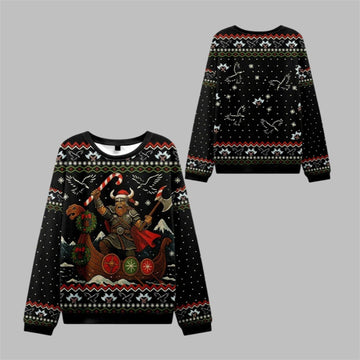 2026 Christmas Vikings Celebrate Ugly Sweater - Moonbestprint