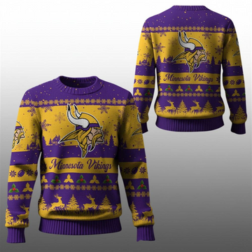 2025 Christmas Vikings Festive Reindeer Tree Ugly Sweater – Moonbestprint