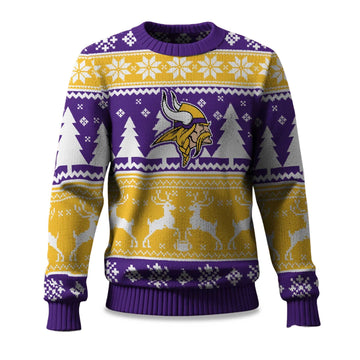 2025 Christmas Vikings Reindeer Football Ugly Sweater – Moonbestprint
