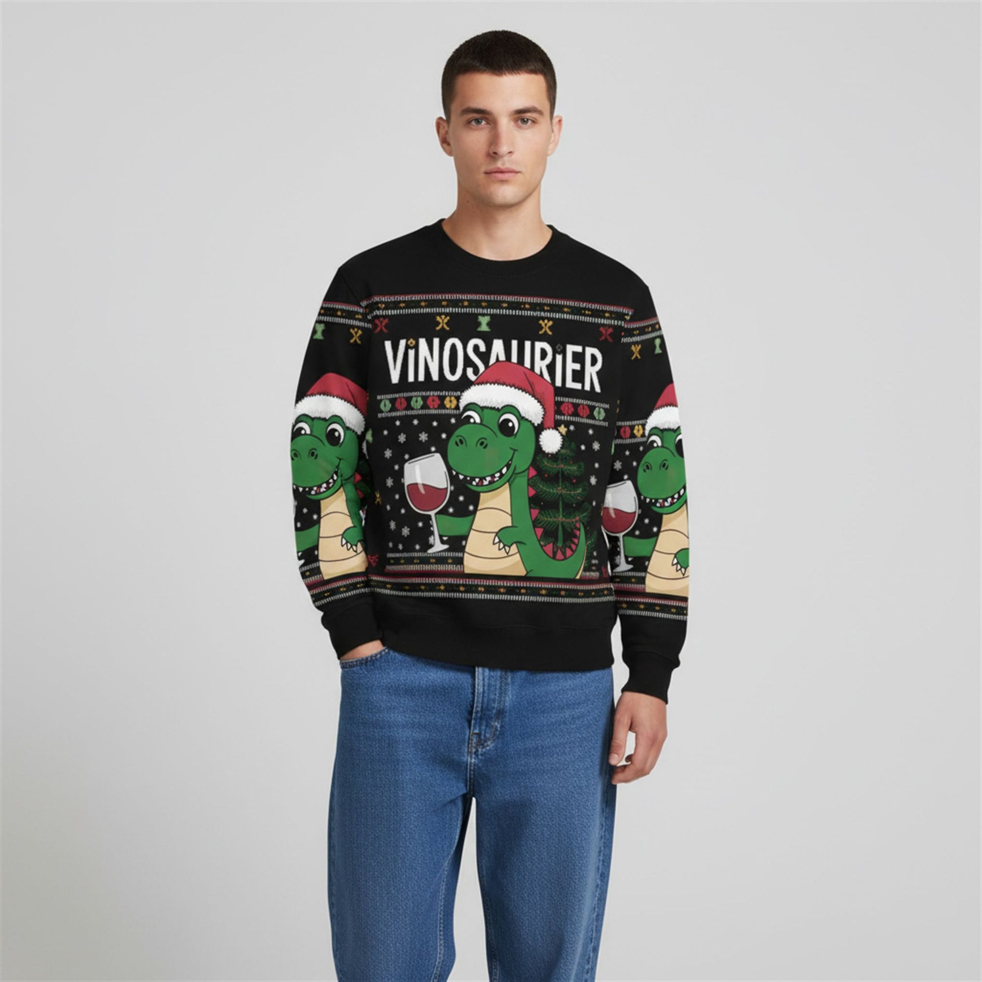 2026 Christmas Vinosaurier Ugly Sweater - Moonbestprint