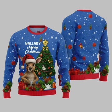 2026 Christmas Wallaby Merry Christmas Ugly Christmas Sweater - Moonbestprint