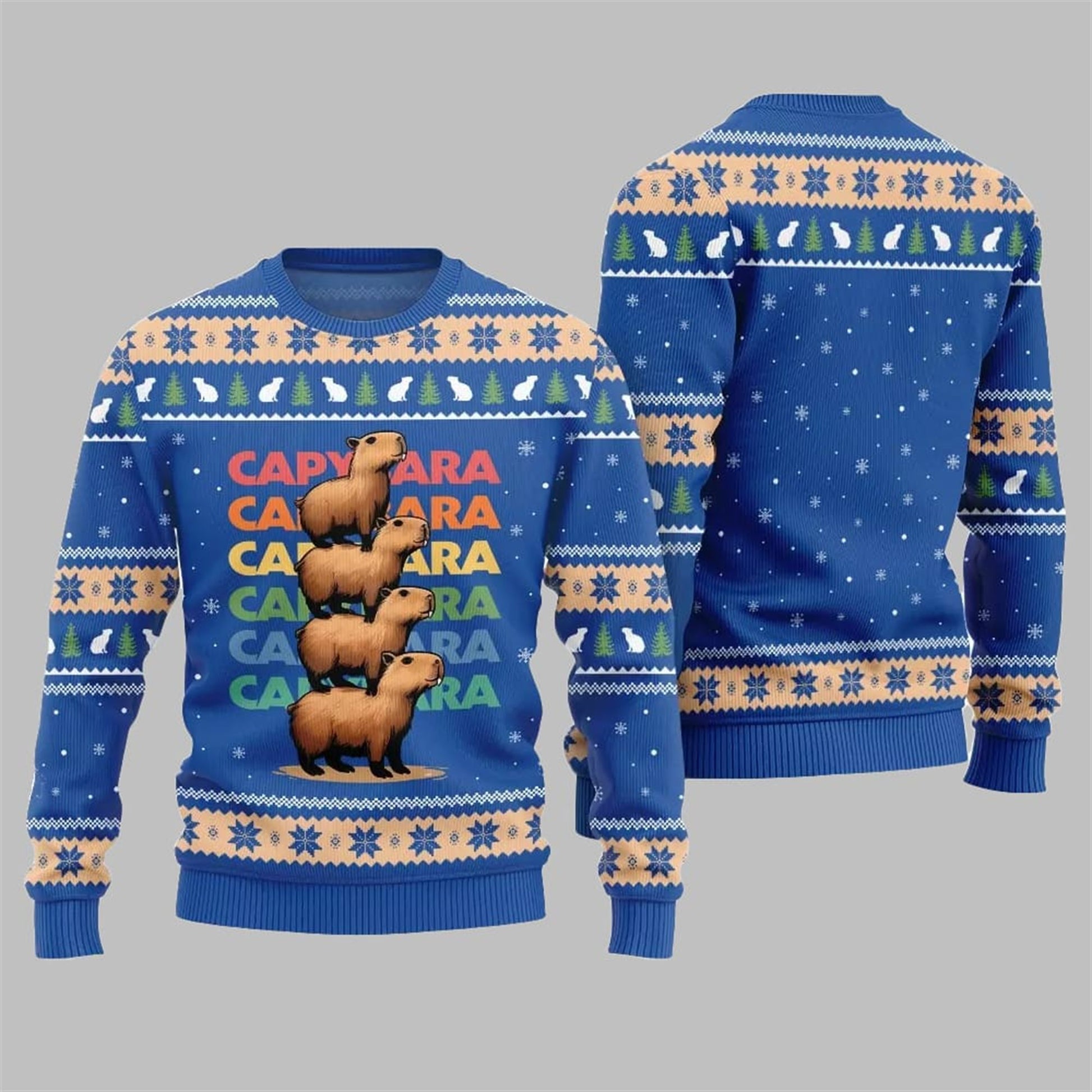 2026 Christmas We Bare Capybara Ugly Sweater - Moonbestprint