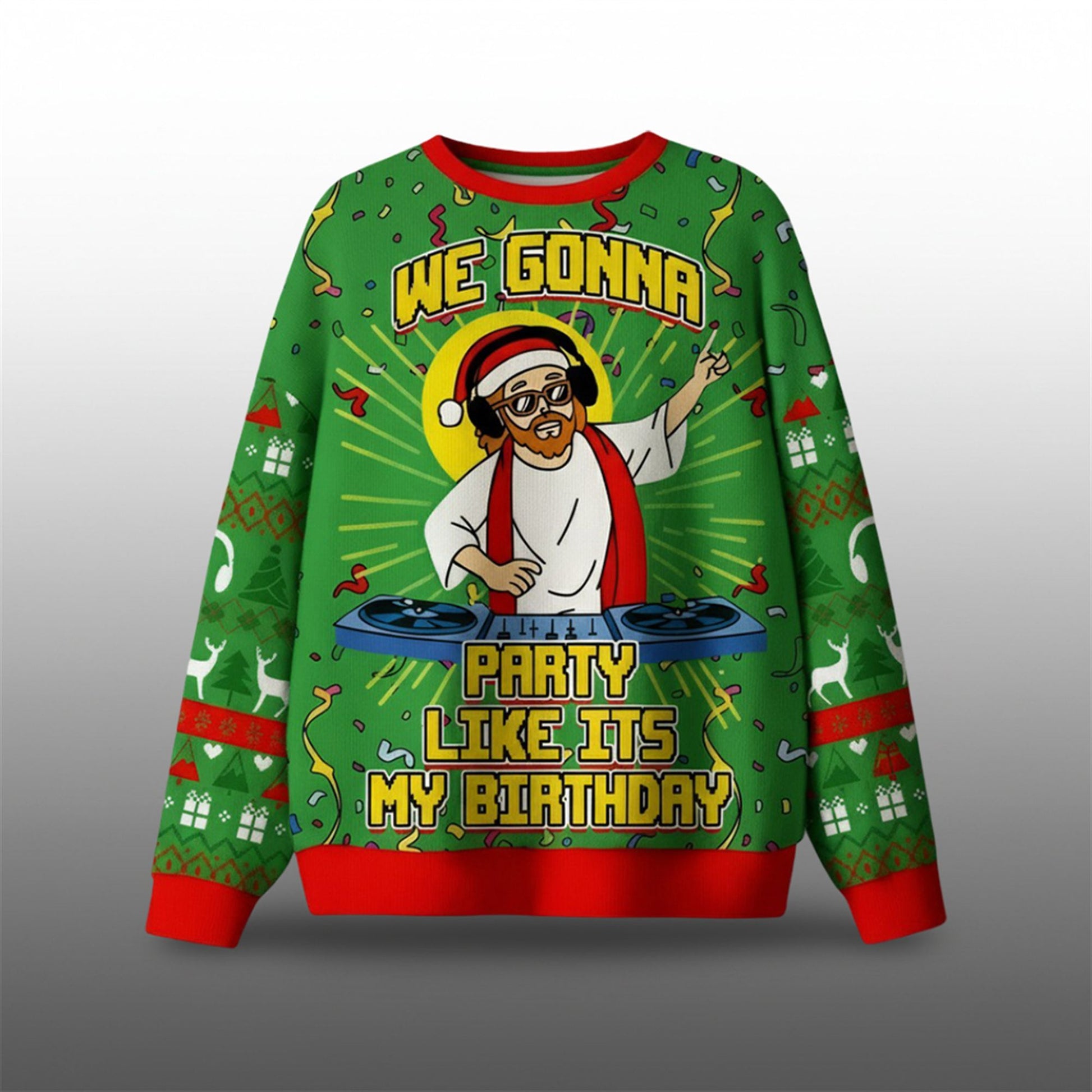 2026 We Gonna Party Like Its My Birthday Ugly Christmas Sweater - Moonbestprint