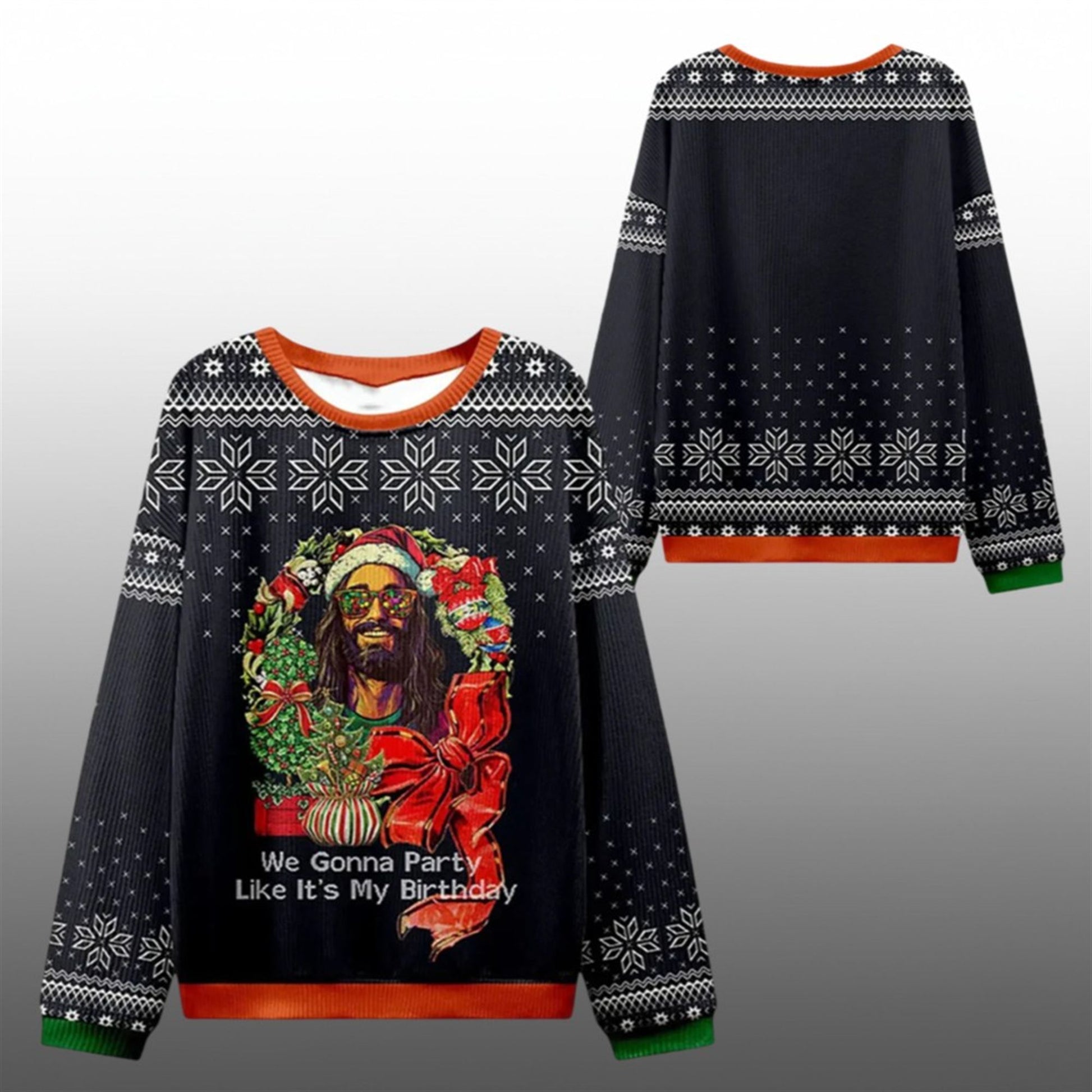 2026 Christmas We Gonna Party Like Its My Birthday Ugly Sweater - Moonbestprint