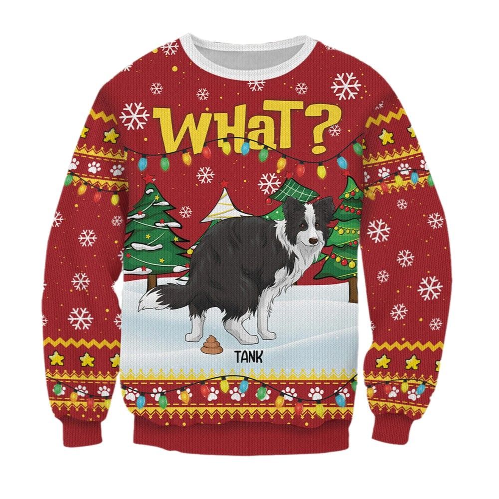 2026 Christmas What Pooping Dog Christmas Ugly Sweatshirt - Moonbestprint