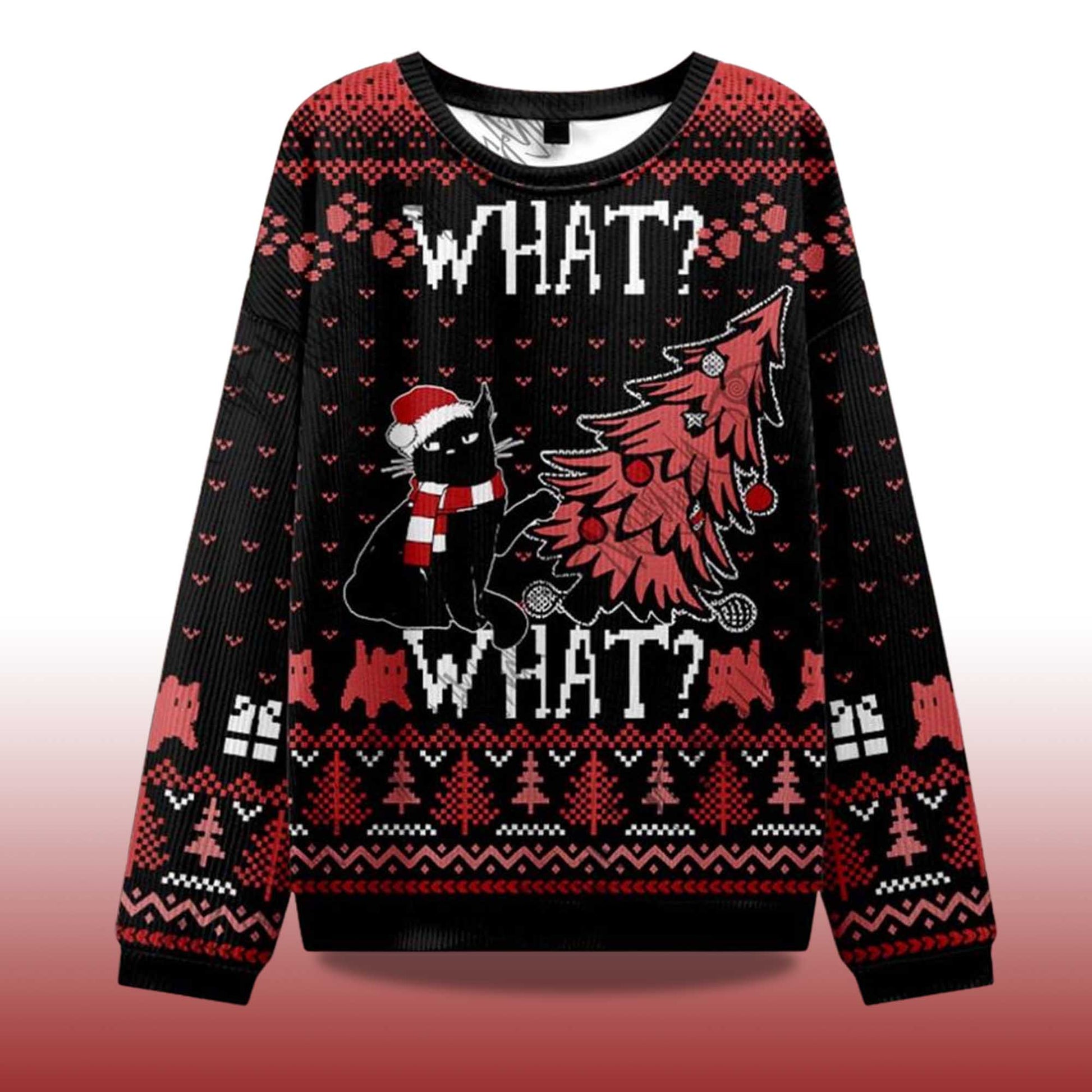 2026 Christmas What What Ugly Christmas Sweater Moonbestprint