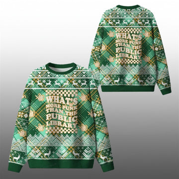 2026 Christmas What's More Punk Than The Public Library Ugly Sweater - Moonbestprint