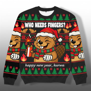 2026 Christmas Who Needs Fingers Ugly Sweater - Moonbestprint