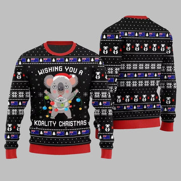 2026 Christmas Wishing You a Koality Christmas Ugly Christmas Sweater - Moonbestprint