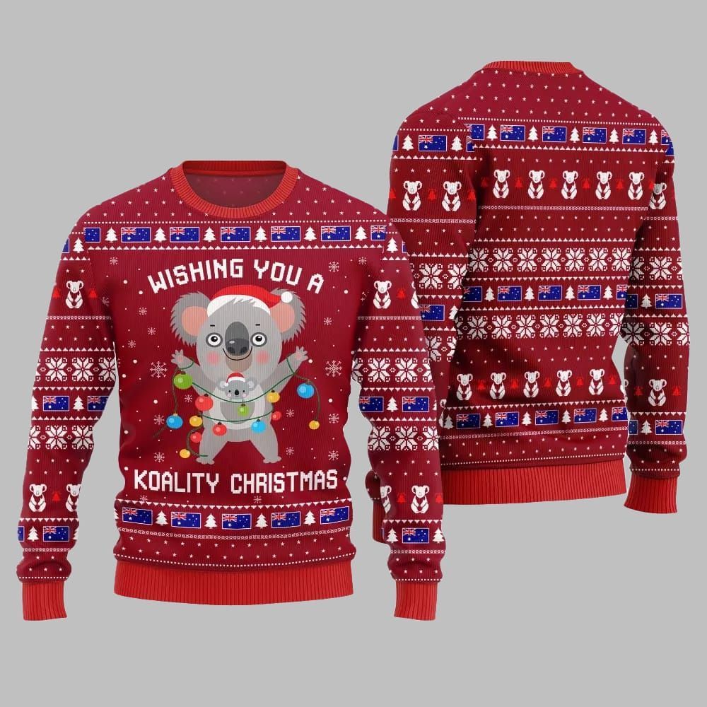 2026 Christmas Wishing You a Koality Christmas Ugly Christmas Sweater - Moonbestprint