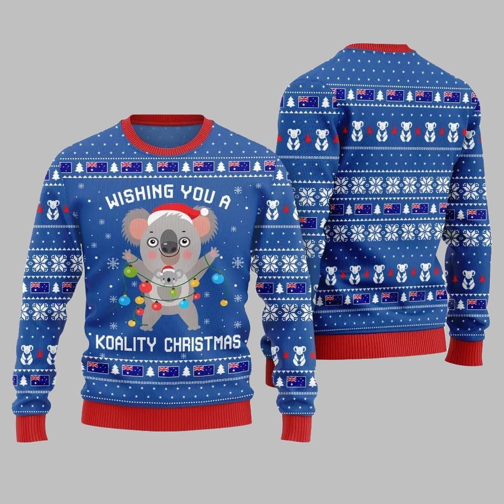 2026 Christmas Wishing You a Koality Christmas Ugly Christmas Sweater - Moonbestprint