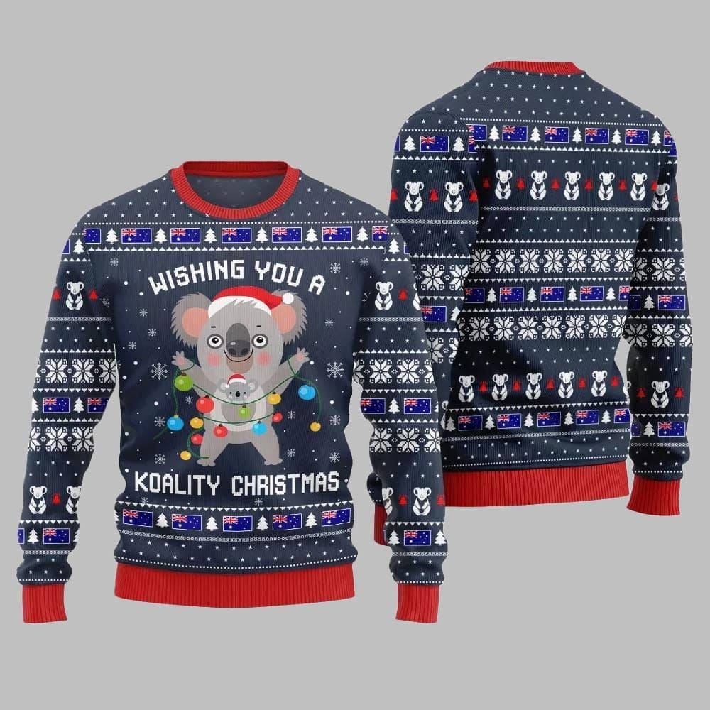 2026 Christmas Wishing You a Koality Christmas Ugly Christmas Sweater - Moonbestprint