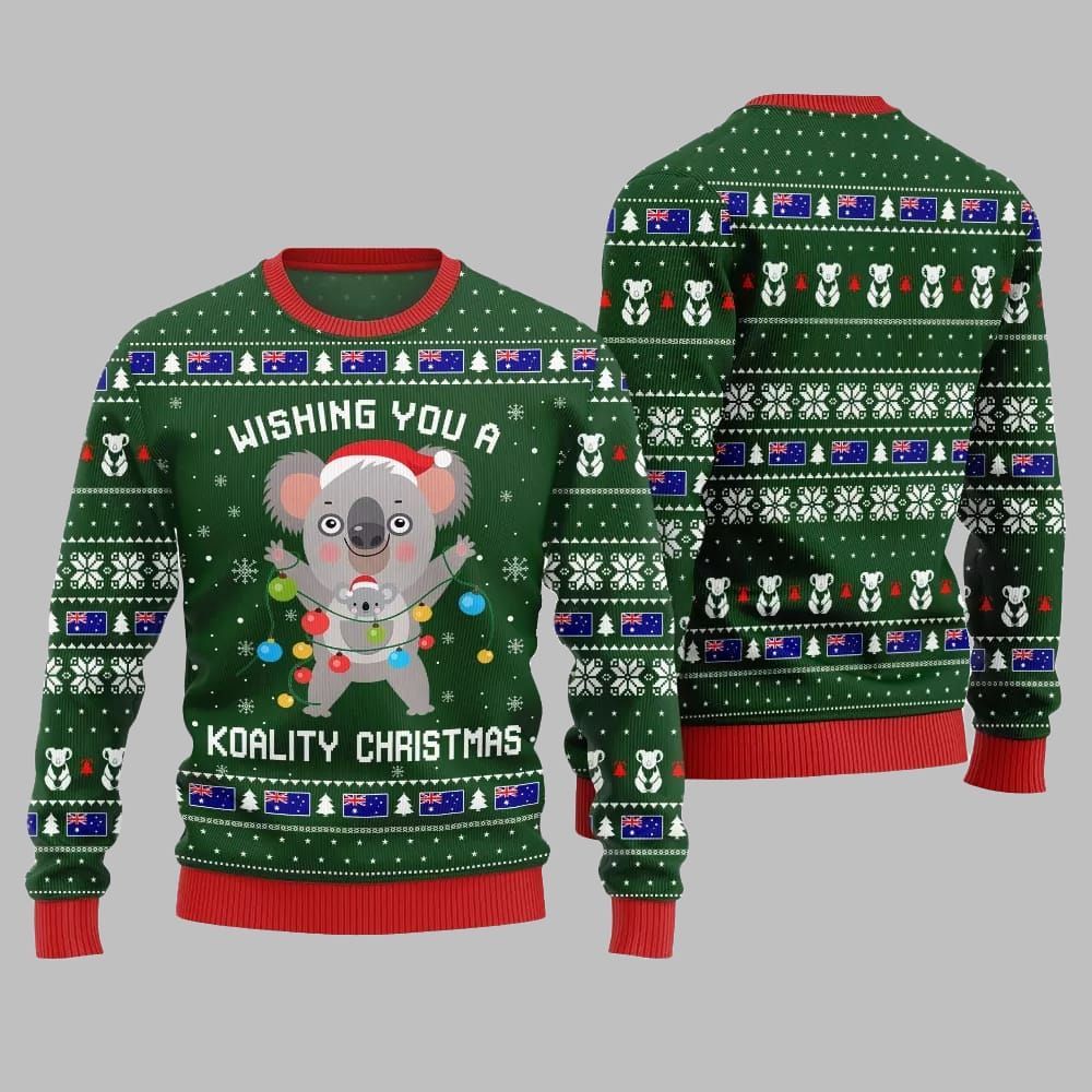2026 Christmas Wishing You a Koality Christmas Ugly Christmas Sweater - Moonbestprint