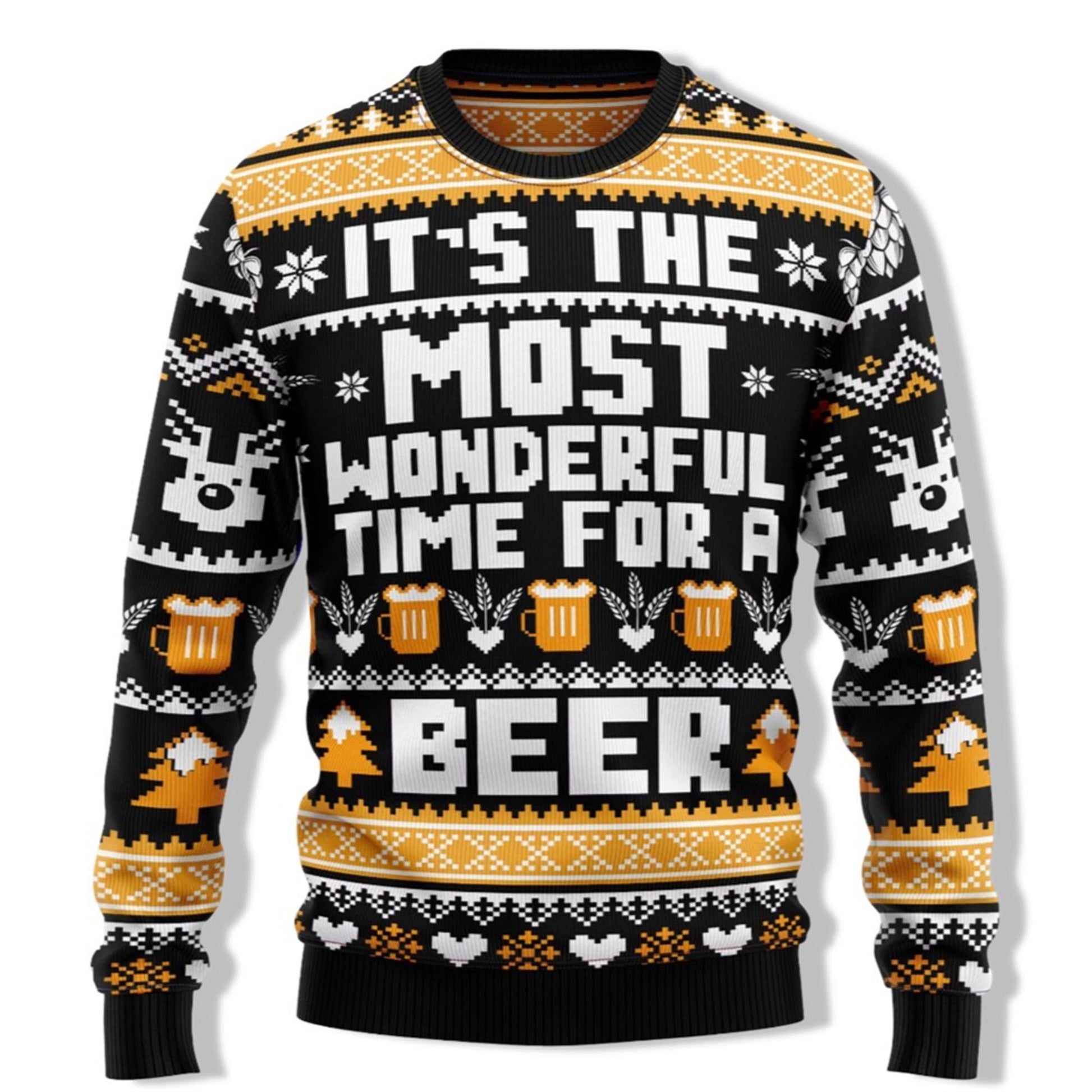 2026 Christmas Wonderful Time For A Beer Ugly Sweater - Moonbestprint