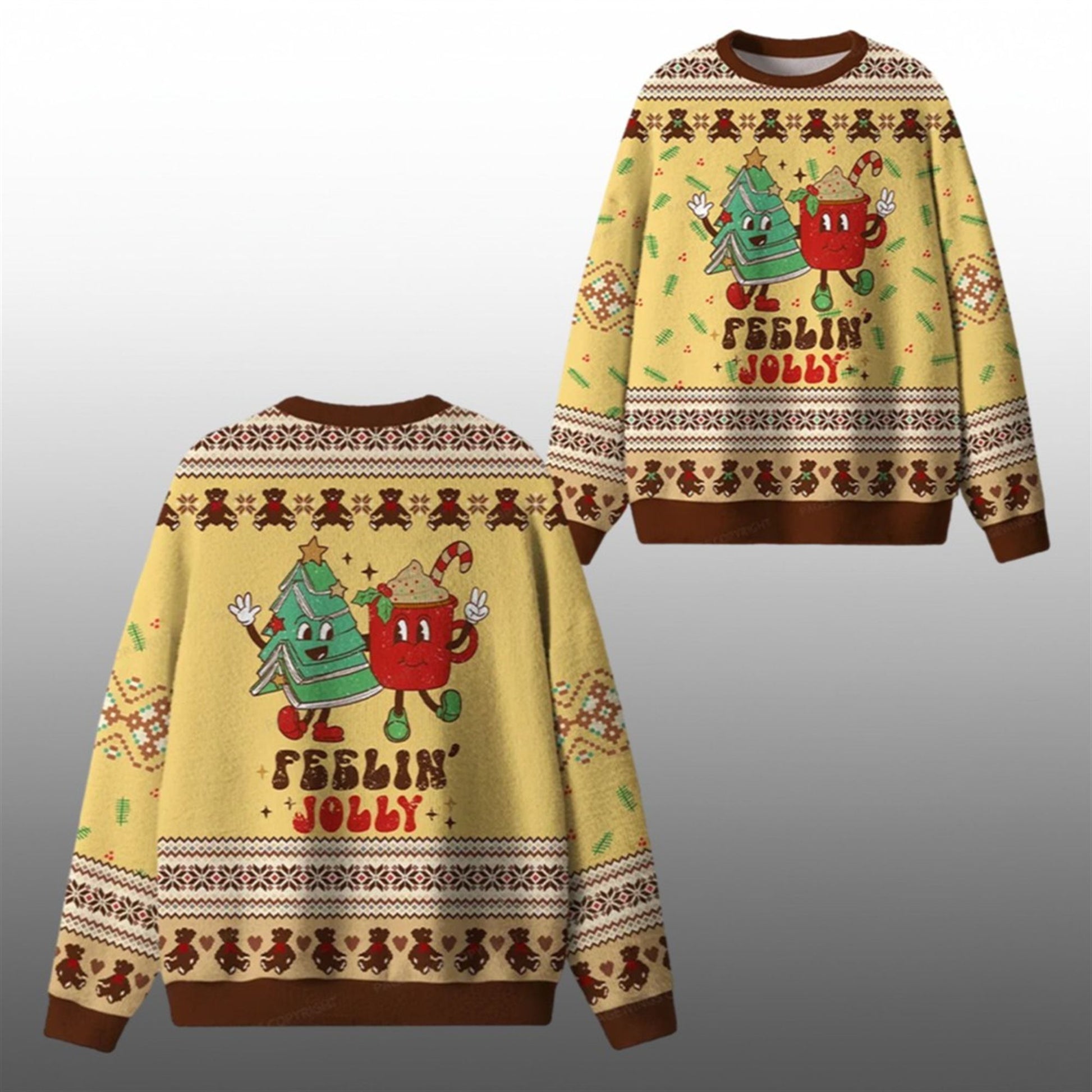 2026 Christmas Y'All Feelin Jolly Ugly Sweater - Moonbestprint