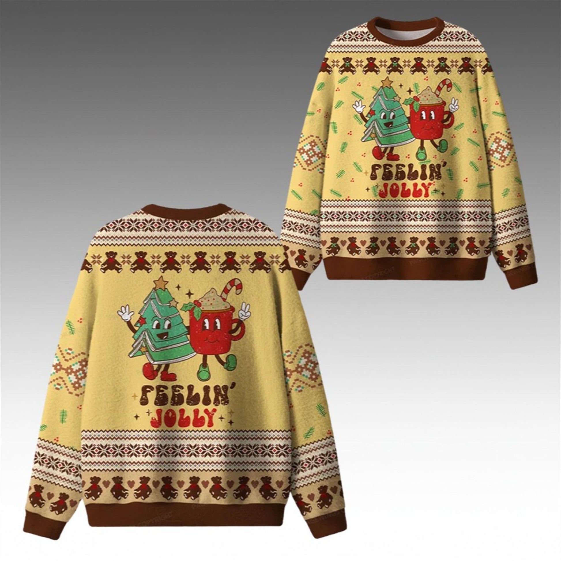 2026 Christmas Y'All Feelin Jolly Ugly Sweater - Moonbestprint