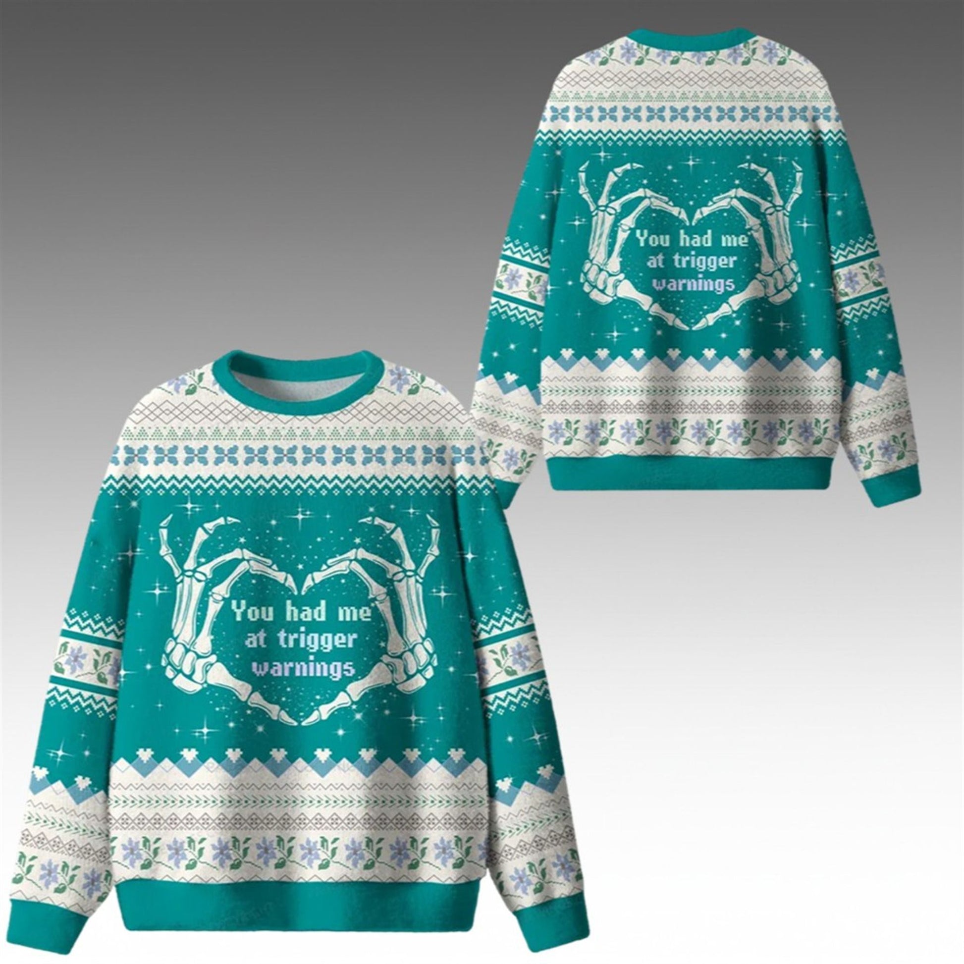 2026 Christmas You Had Me At Trigger Warnings Ugly Sweater - Moonbestprint