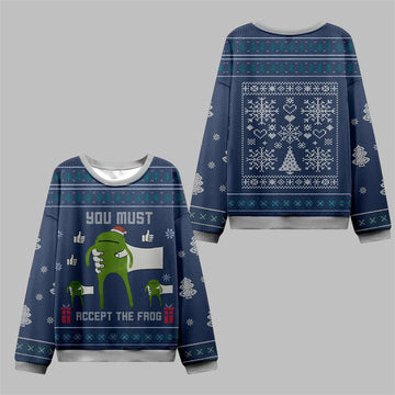 2026 Christmas You Must Accept The Frog Ugly Sweater - Moonbestprint