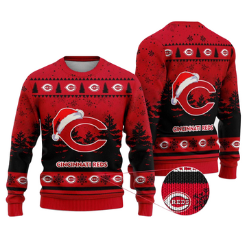 2025 Cincinnati Reds Snowflakes Christmas Ugly Sweater – Moonbestprint
