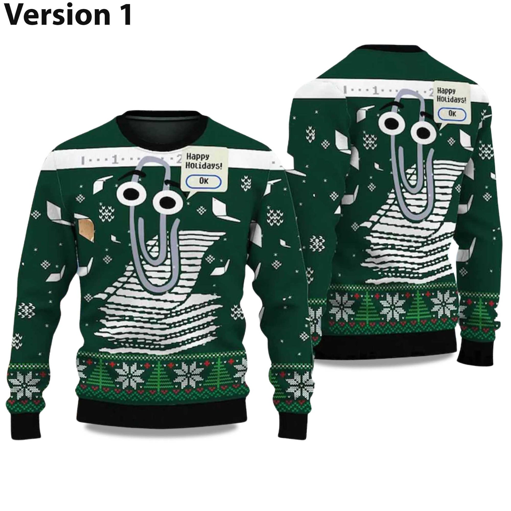 2026 Clippy Holiday Ugly Christmas Sweater Moonbestprint