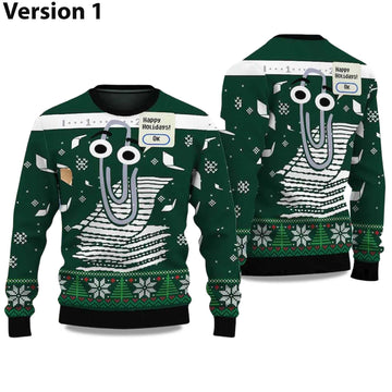 2026 Clippy Holiday Ugly Christmas Sweater Moonbestprint
