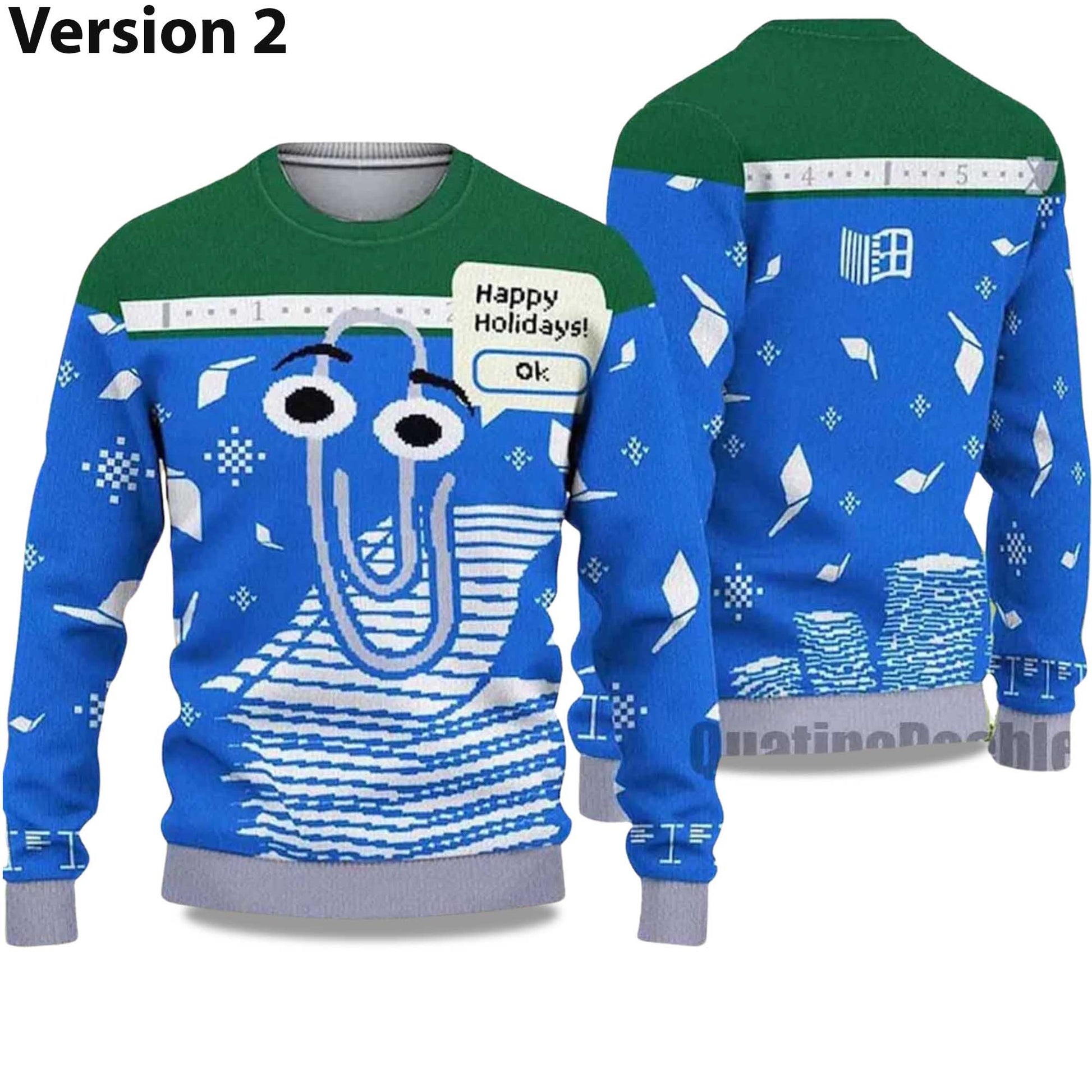 2026 Clippy Holiday Ugly Christmas Sweater Moonbestprint
