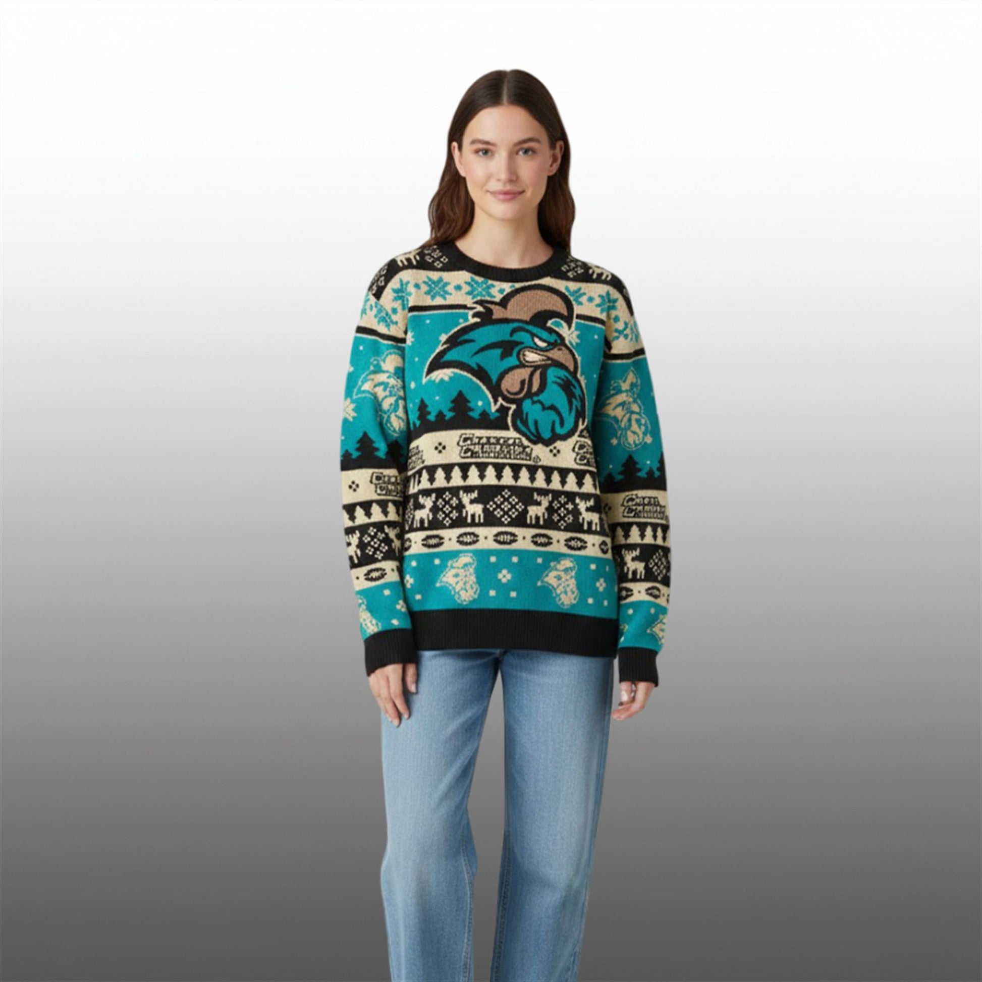 2026 Coastal Carolina Chanticleers Reindeer Ugly Christmas Sweater - Moonbestprint
