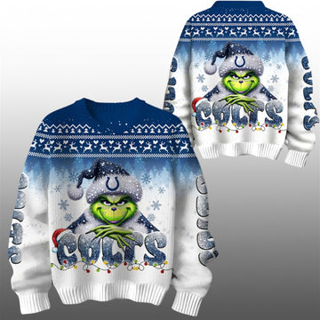 2026 Colts Grnch Season Christmas Ugly Sweater - Moonbestprint