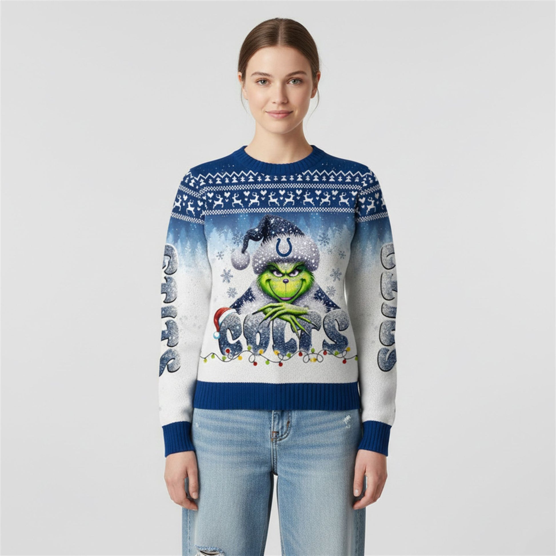 2026 Colts Grnch Season Christmas Ugly Sweater - Moonbestprint