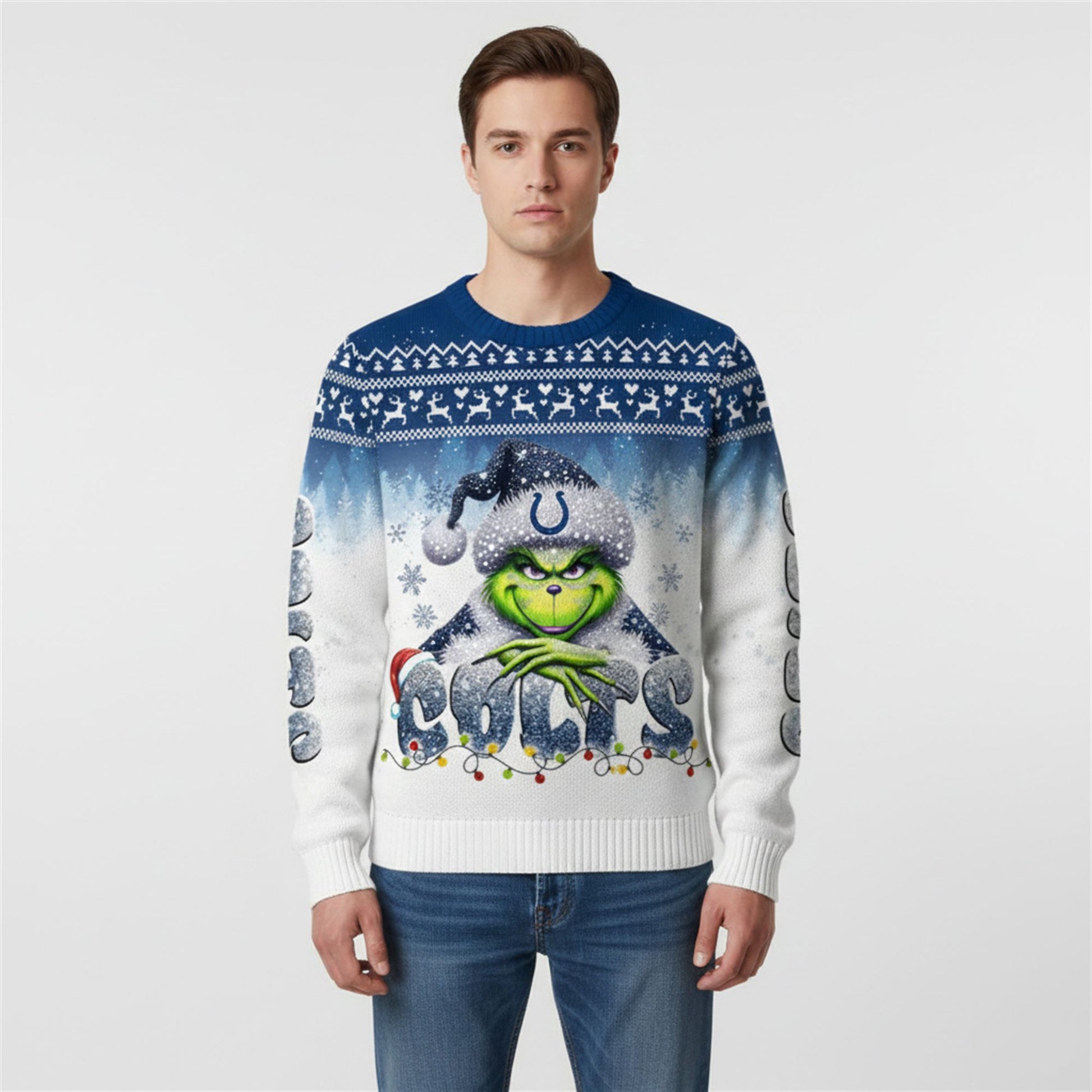 2026 Colts Grnch Season Christmas Ugly Sweater - Moonbestprint