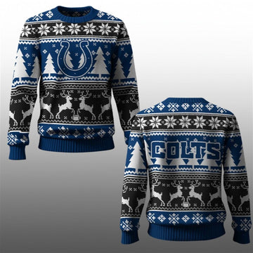 2026 Colts Reindeer Football Christmas Ugly Sweater - Moonbestprint