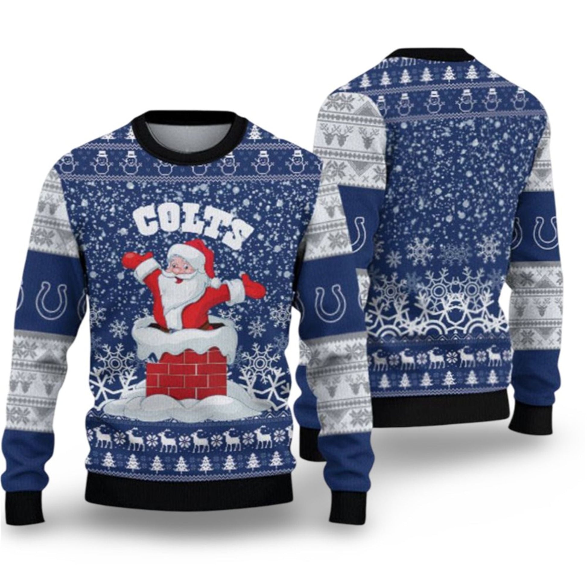 2026 Colts Santa Ugly Christmas Sweater - Moonbestprint